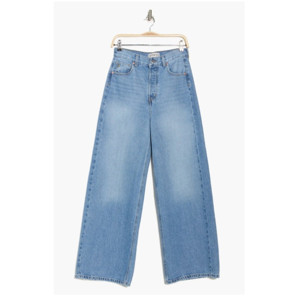 Anthropologie Ética Marley Ultra High Rise‎ Baggy Wide Leg Jeans 29 Denim School